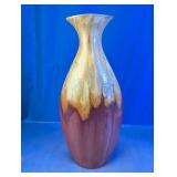 Two-Tone Drip Glaze Ceramic Floor Vase