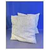 Light Blue Textured Decorative Pillow Pair
