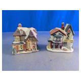 Christmas Village House & Fisherman's Hook