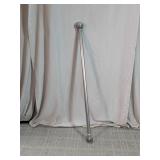 Silver Telescoping Curtain Rod Decorative Finials