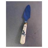 Limoges France Blue Floral Pie Server