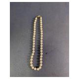 Pearl Beaded Necklace With Gold Tone Clasp