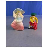 Vintage Bullfighter Figurine & 1946 Girl Planter