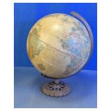 Vintage Style World Globe with Ornate Base