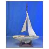 Rustic Wooden Sailboat Model