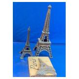 Eiffel Tower Models & Paris Plaque Set