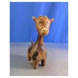 Carved Wooden Giraffe Figurine