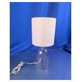 Vintage Clear Glass Base Accent Table Lamp Shade