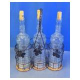 Glass Bottles with Metal Carrier