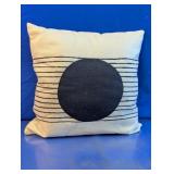 Black & Cream Circle Accent Throw Pillow