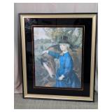 Framed Equestrian Woman & Horse Art Print