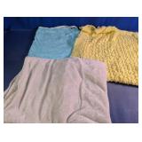 Assorted Soft Plush & Crochet Baby Blanket Lot