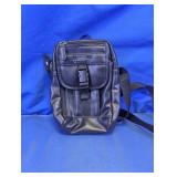 Eastsport Black Faux Leather Crossbody Bag