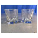 Clear Pentagon Base Whiskey Glasses Set