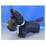 Black Scottie-Style Plush Dog Figure