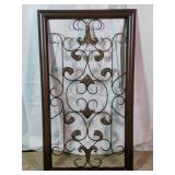 Framed Scrollwork Metal Wall Art Panel