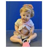 Cute as a Button Porcelain Baby Doll