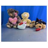 Valentine's Day Plush Stuffed Animal Lot