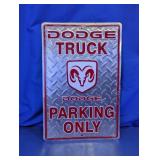 Dodge Truck Parking Only Metal Sign