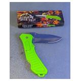Buck Shot Tactical Green Folding Knife