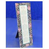 Framed Floral Poem Sign "Girl