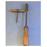 Wood Handle Corkscrew and Soldering Iron