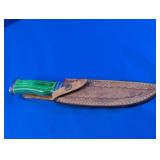 Fixed Blade Knife With Leather Sheath