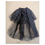 Black Sheer Layered Tulle Skirt