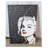 Marilyn Monroe "A Wise Girl Kisses" Wall Art