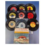 Vintage 45 RPM Vinyl Records & Sleeve