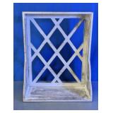 White Lattice Wall Shelf