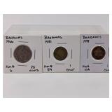 Caribbean Coins Bahamas & Barbados Set