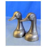Solid Brass Duck Head Bookends
