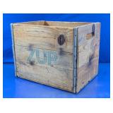 Vintage 7 Up Wooden Crate Metal Trim Bottle Box