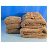 Brown Bathroom Bath Towel Set Assortment