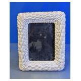 White Woven-Style Picture Frame