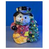 Snowman Christmas Ceramic Container