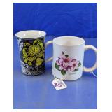Vera Bradley & Greenbrier Floral Ceramic Mug Duo