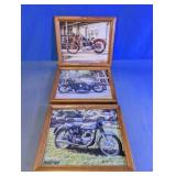 Framed Classic Motorcycle Photographs