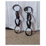 Abstract Metal Chain Style Sculpture