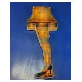 A Christmas Story Leg Lamp Gold Fishnet