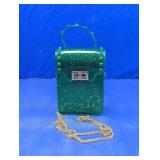 Jelly Green Glitter Mini Handbag Purse