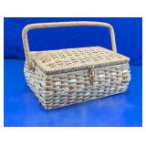 Vintage Dritz Wicker Sewing Basket Organizer