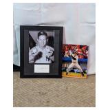 Signed Whitey Ford Framed Photo & Jeff Bagwell