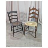 Wooden Ladder Back Woven & Upholstered Chairs