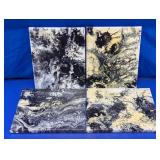 Abstract Acrylic Fluid Pour Canvas Wall Art Lot