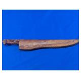 Damascus-Style Fixed Blade Knife & Sheath