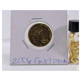2006-P Gold Plated Nickel & Gold Leaf Vial