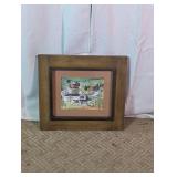 Framed Village Landscape Print