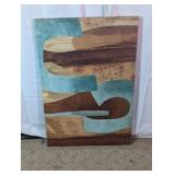 Large Mid-Century Abstract Canvas Wall Art